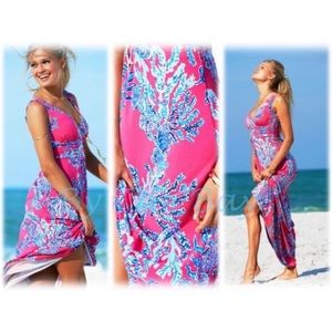 EUC Lily Pulitzer Sloane Maxi Dress - Capri Pink Samba